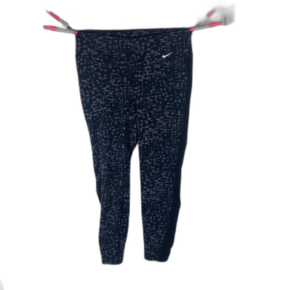 Nike Dri Fit Patterned Leggings Pants Woman's Medium Yoga Athletic Running Pants